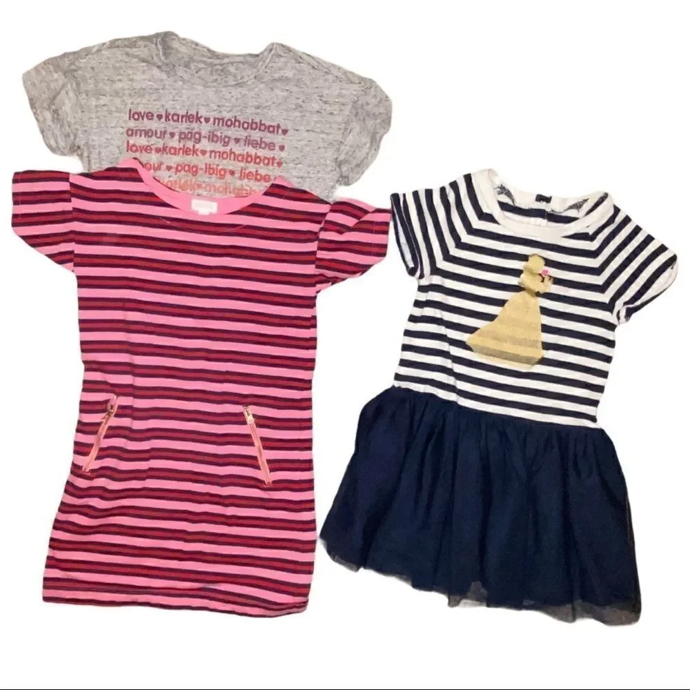 Gymboree/Disney Lot of 2 Girls Dresses & T-Shirt